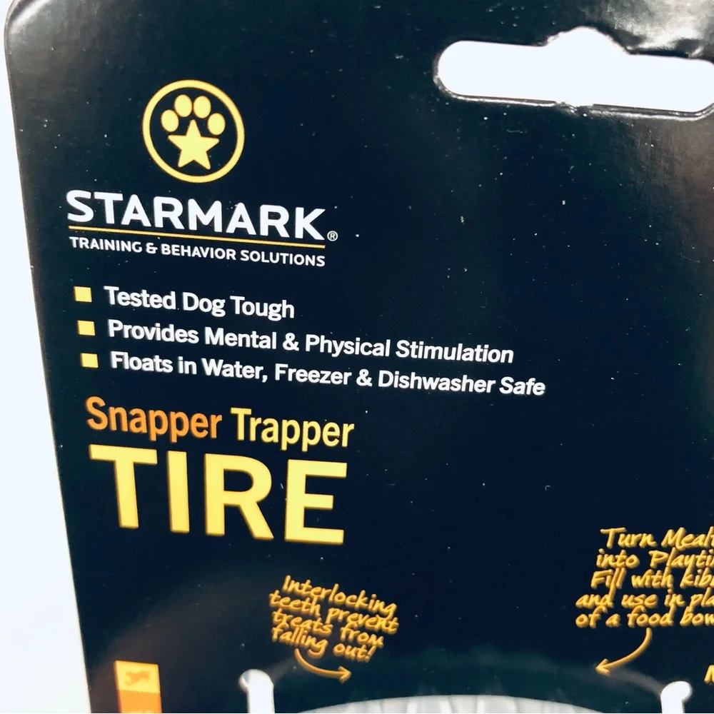 NEW STARMARK Snapper Trapper Tire Toy Dog Cat Medium Blue